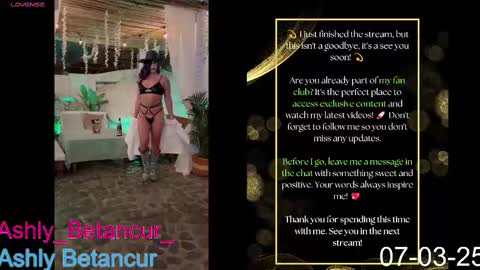 Ashly Betancur  online show from 03-07-25, 11:40