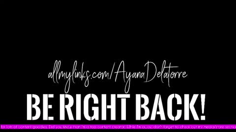 Snapshot of ayanadelatorre chatting on 10-17-25, 09:06 Ayana Delatorre online show from 10-17-25, 09:06