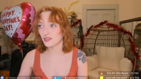 Snapshot of beckthetongue chatting on 02-14-25, 09:43 Beck the tongue online show from 02-14-25, 09:43