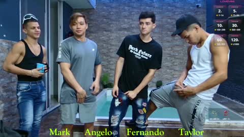Snapshot of boysgang_sex chatting on 12-23-24, 12:08 Angelo Mark Fernando Taylor online show from 12-23-24, 12:08