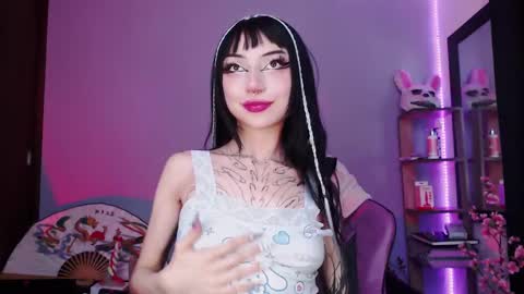 Snapshot of cati_petite chatting on 01-26-25, 03:38 Cati help me reach my goal of 100 thumbs up again 3 online show from 01-26-25, 03:38