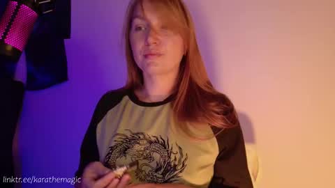 Snapshot of karathemagic chatting on 09-21-25, 02:19 I am here around 5am GMT karathemagic online show from 09-21-25, 02:19