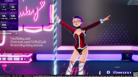 Snapshot of vexruby chatting on 12-14-24, 02:12 Vex Ruby online show from 12-14-24, 02:12